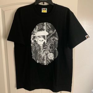 A bathing Ape forest camo black t shirt